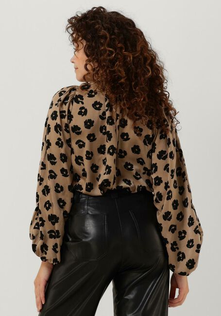Taupe NEO NOIR Blouses NARA DISTRESSED DOT BLOUSE - large
