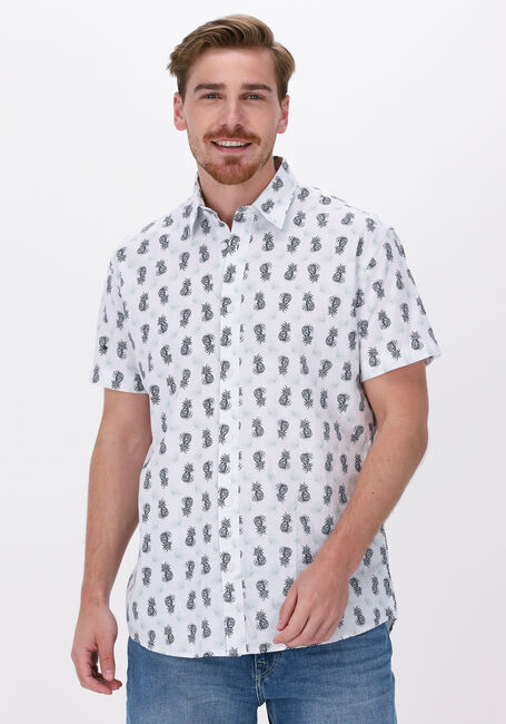 Witte SELECTED HOMME Casual overhemd SLHREGNEW-LINEN SHIRT SS CLASSIC W - large