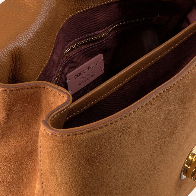 Cognac COCCINELLE Handtas LIYA MEDIUM SUEDE Cognac COCCINELLE Handtas LIYA MEDIUM SUEDE - large