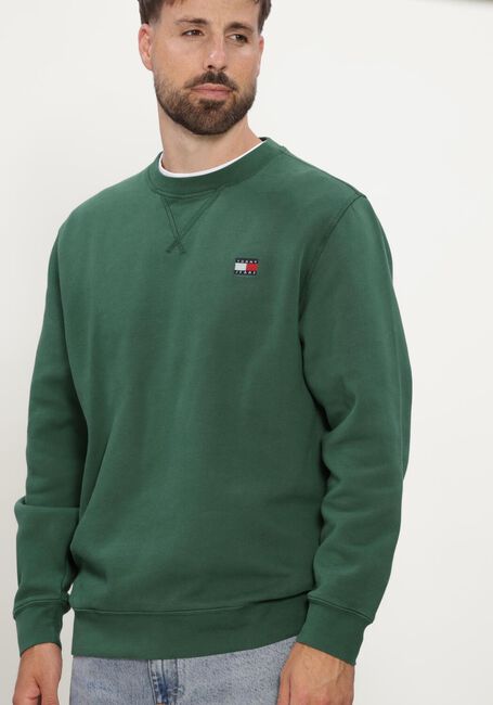 Groene TOMMY JEANS Sweater TJM REG BADGE CREW EXT - large