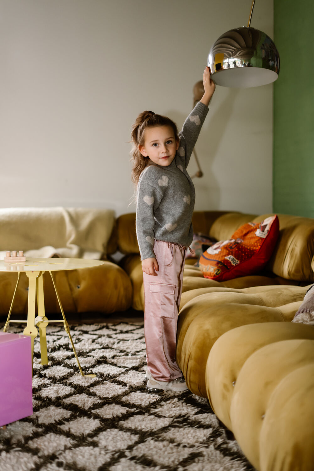 Roze DAILY7 Wijde broek WIDE PANTS SHINY - large