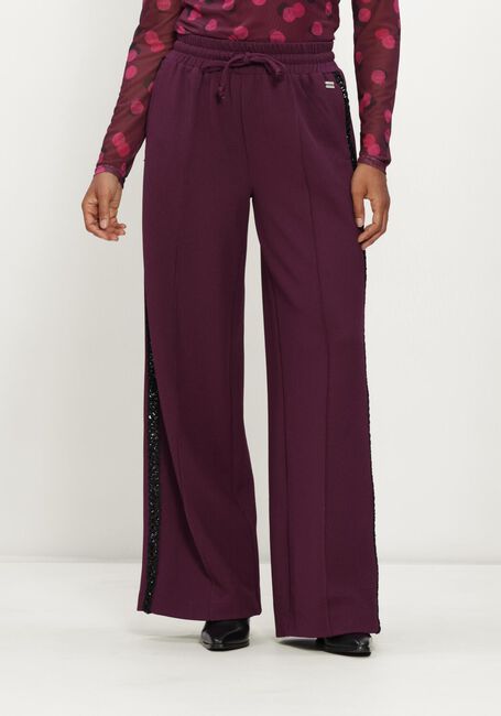 Paarse POM AMSTERDAM Wijde broek LEAH DARK PLUM - large