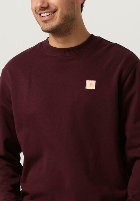 Bordeaux SCOTCH & SODA Trui REGULAR FIT LOGO BADGE SWEATSHIRT IN ORGANIC COTTON - large