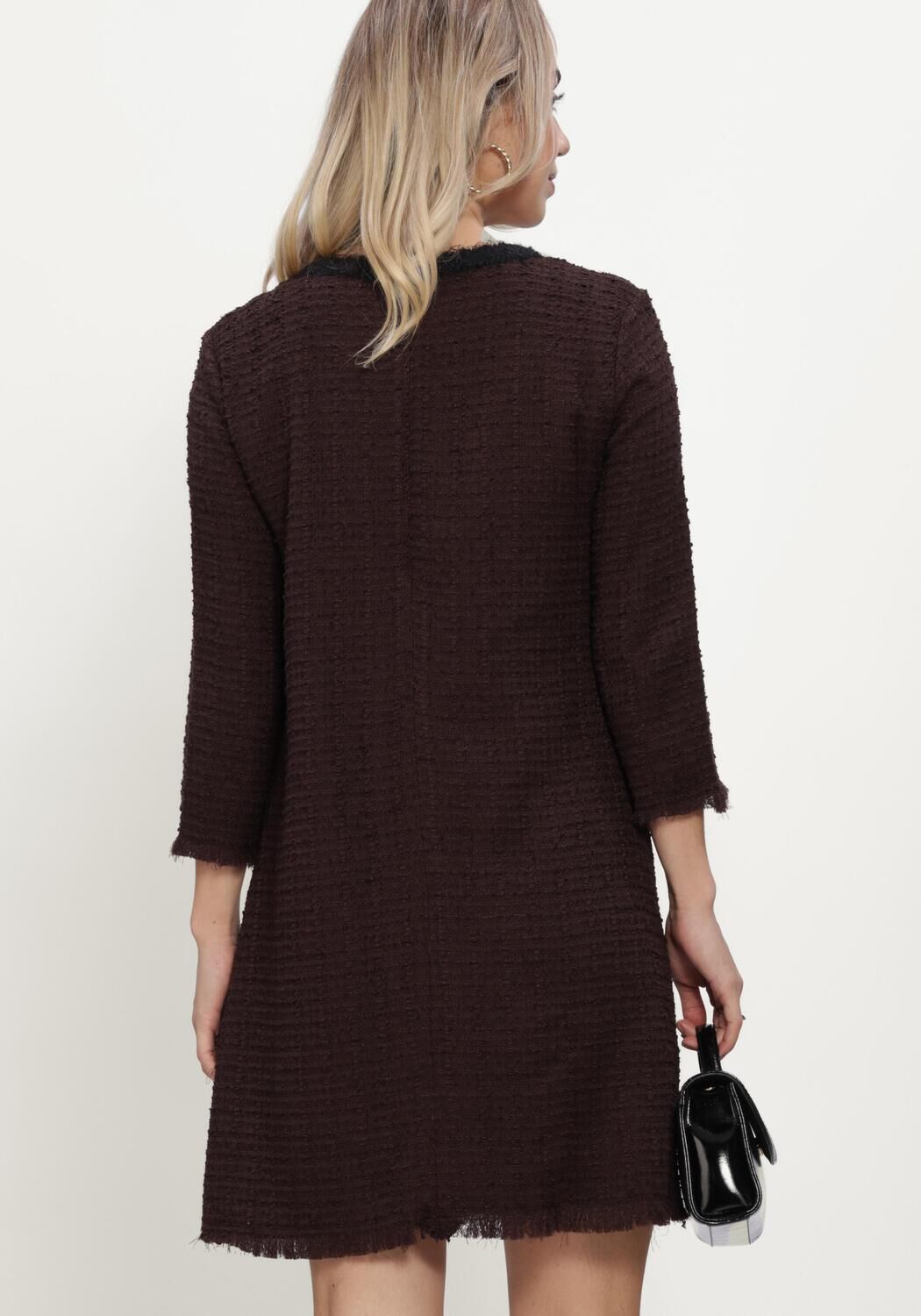 Bruine ANA ALCAZAR Mini jurk DRESS BUTTONS - large