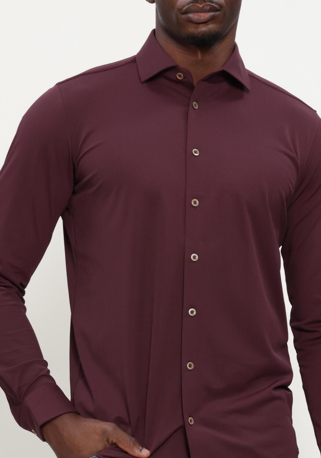 BLUE INDUSTRY Heren Overhemden Shirt Bordeaux