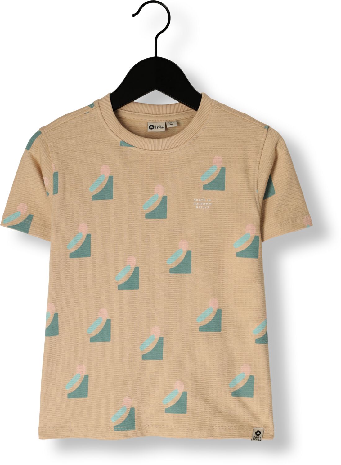 DAILY7 Jongens Polo's & T-shirts T-shirt Allover Print Beige