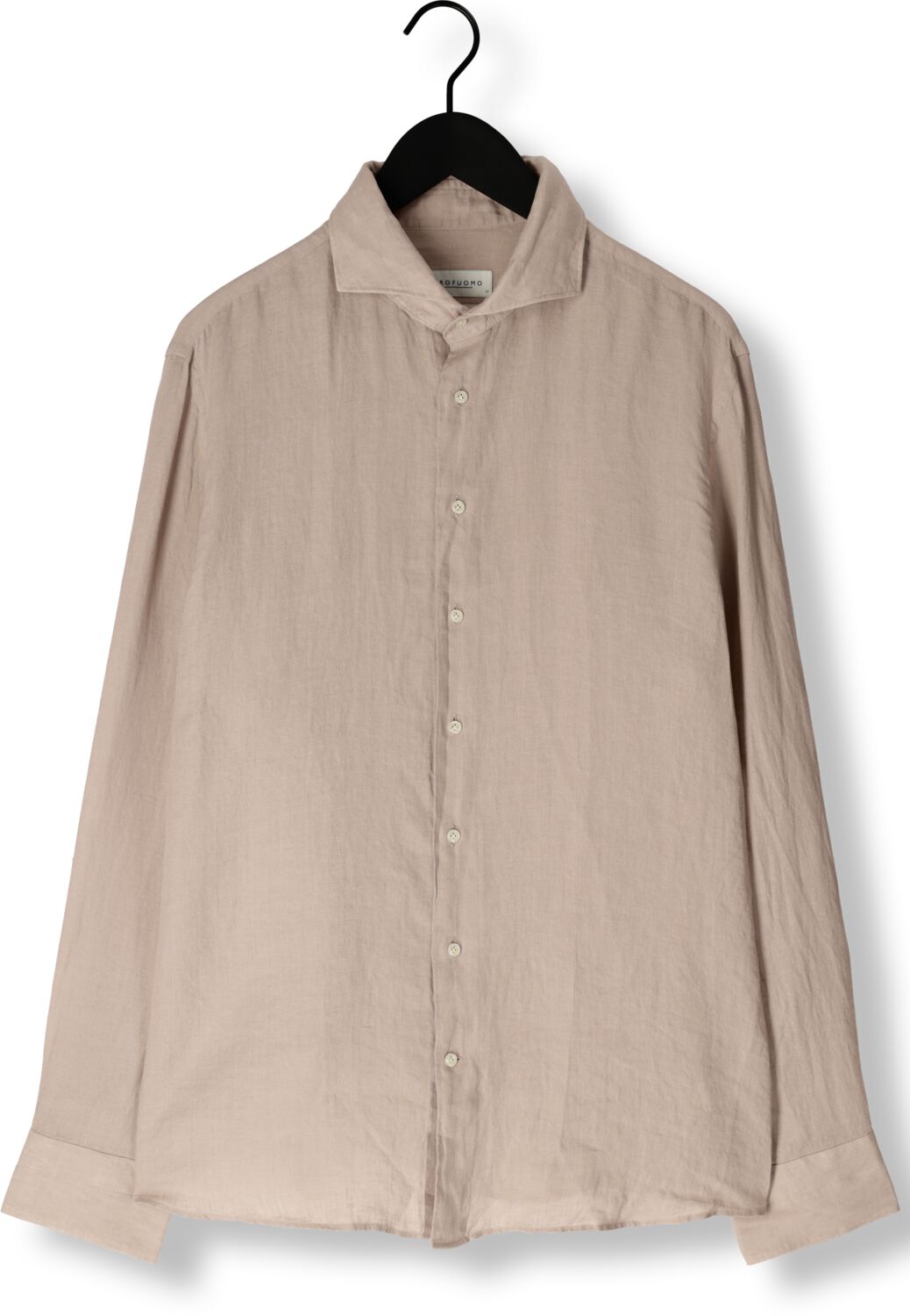 PROFUOMO Heren Overhemden Shirt X-cutaway Sc Linnen Beige