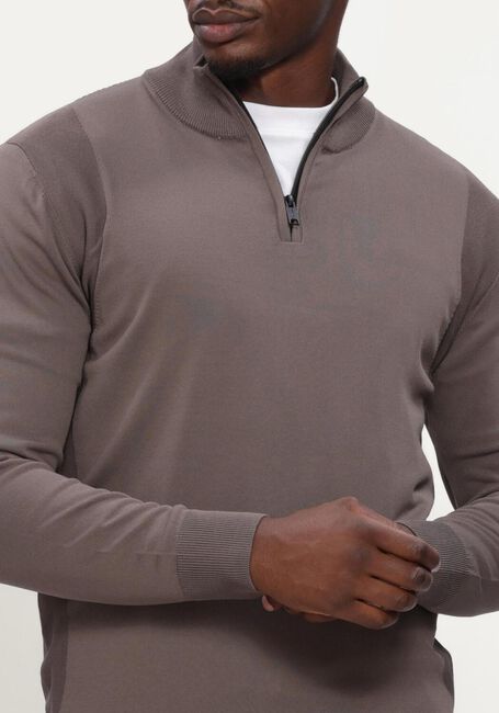 Taupe GENTI Truien/vesten TURTLE ZIP LS - large