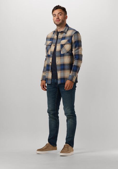 Blauwe DSTREZZED Overshirt COREY OVERSHIRT - large