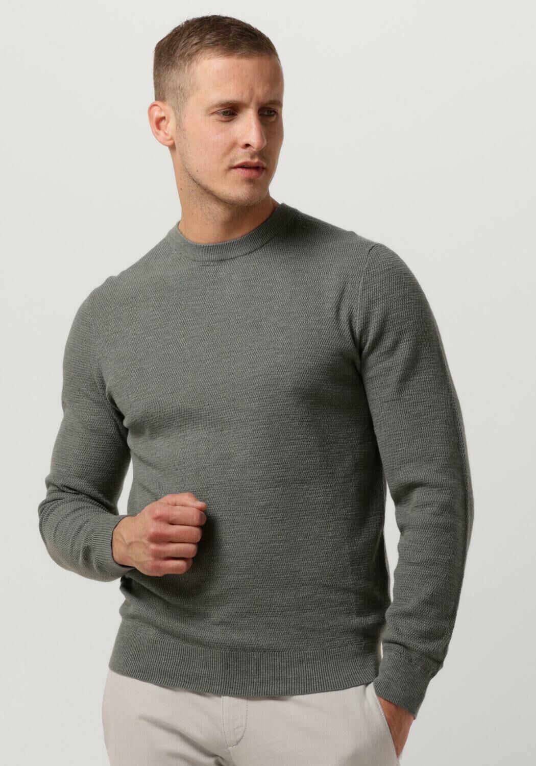 PROFUOMO Heren Truien & Vesten Pullover Crew Neck Mint