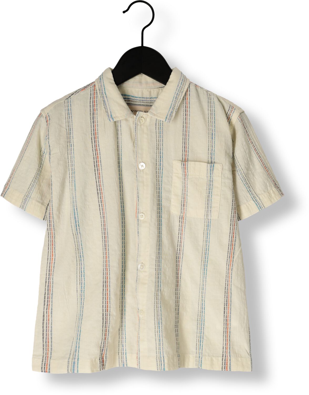 KONGES SLOJD Jongens Overhemden Vincent Ss Shirt Gots Gebroken Wit