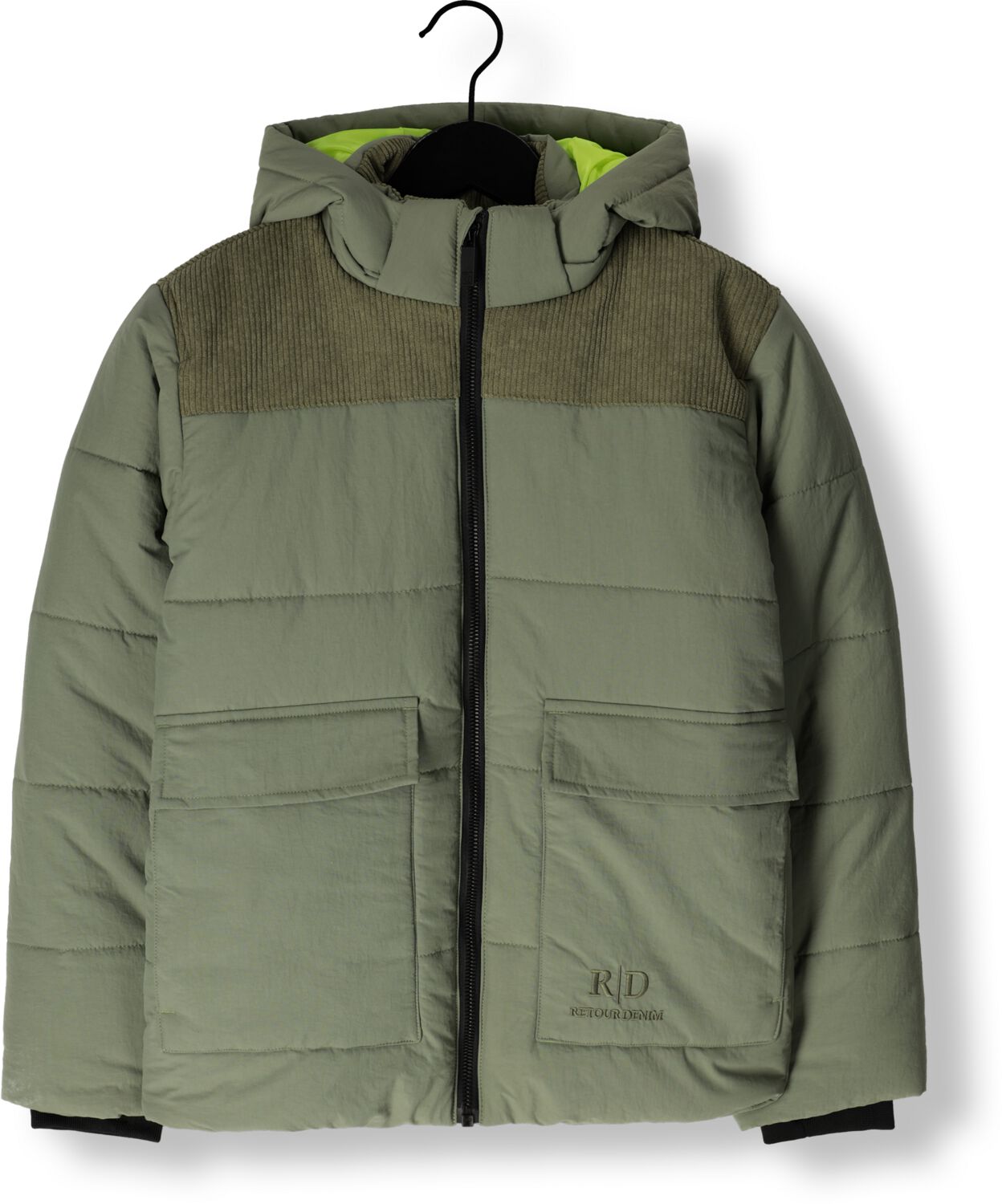 Retour Jeans gewatteerde winterjas Alex licht mosgroen