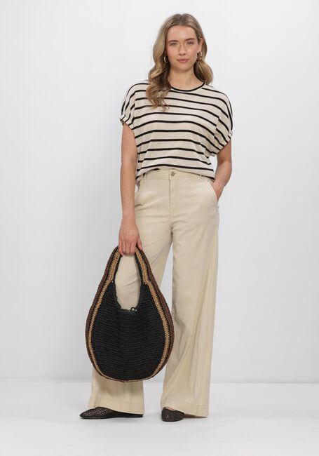 Khaki SUMMUM Broeken WIDE LEG SKY TENCEL - large