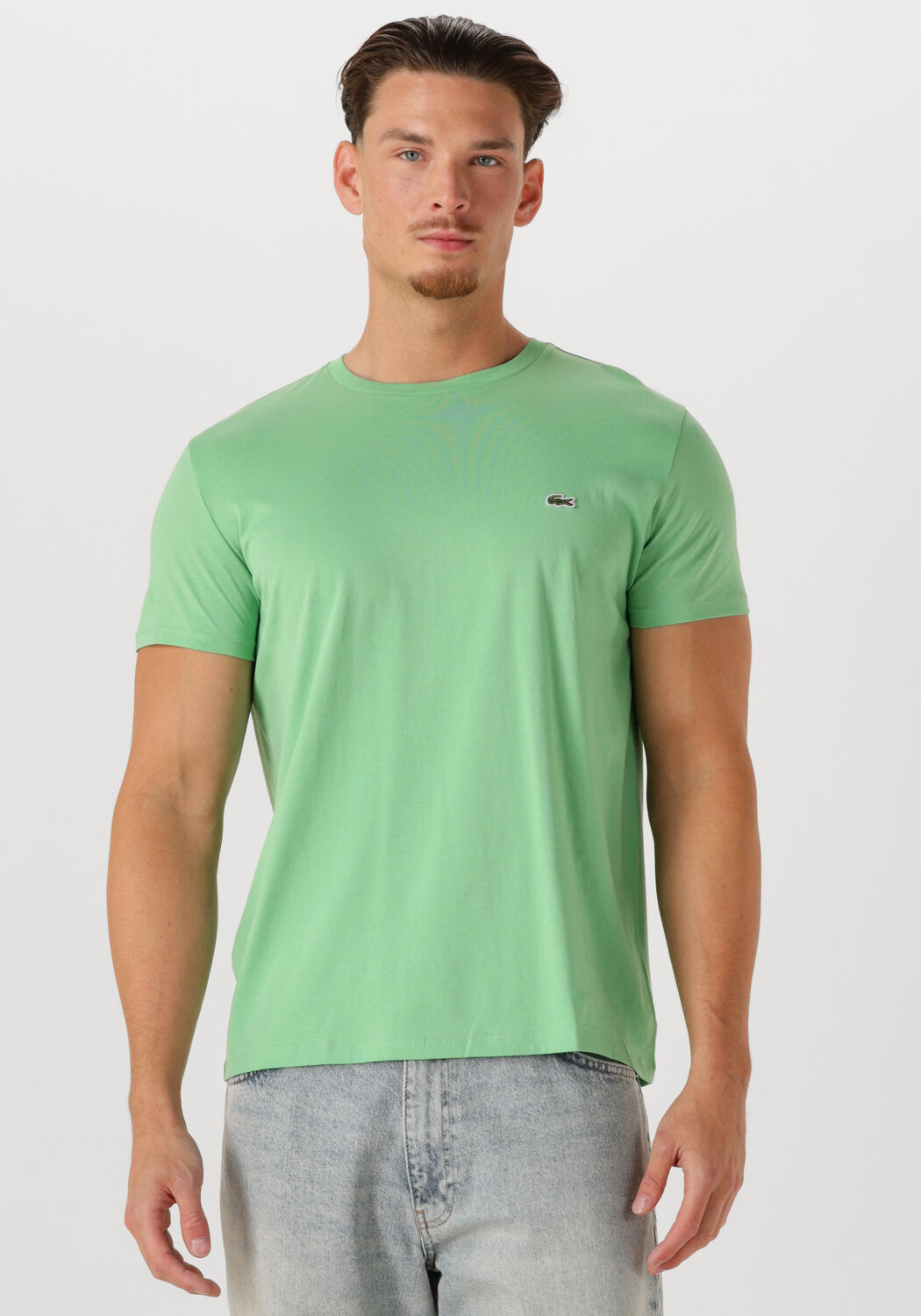 LACOSTE Heren Polo's & T-shirts 1tht1 Mens Tee-shirt 12 Groen