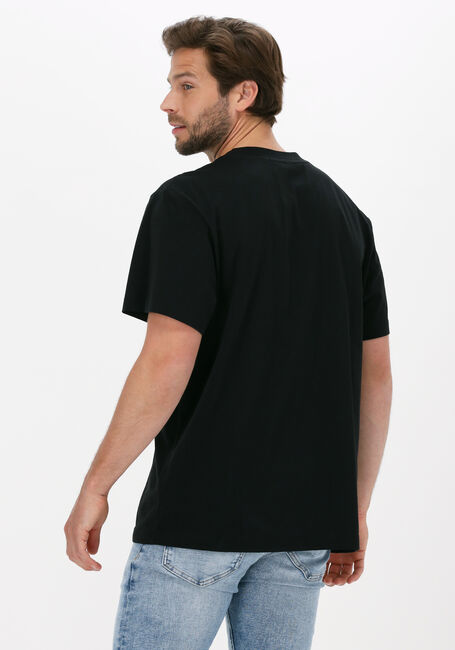 Zwarte CALVIN KLEIN T-shirt MIX MEDIA MESH POCKET TEE - large