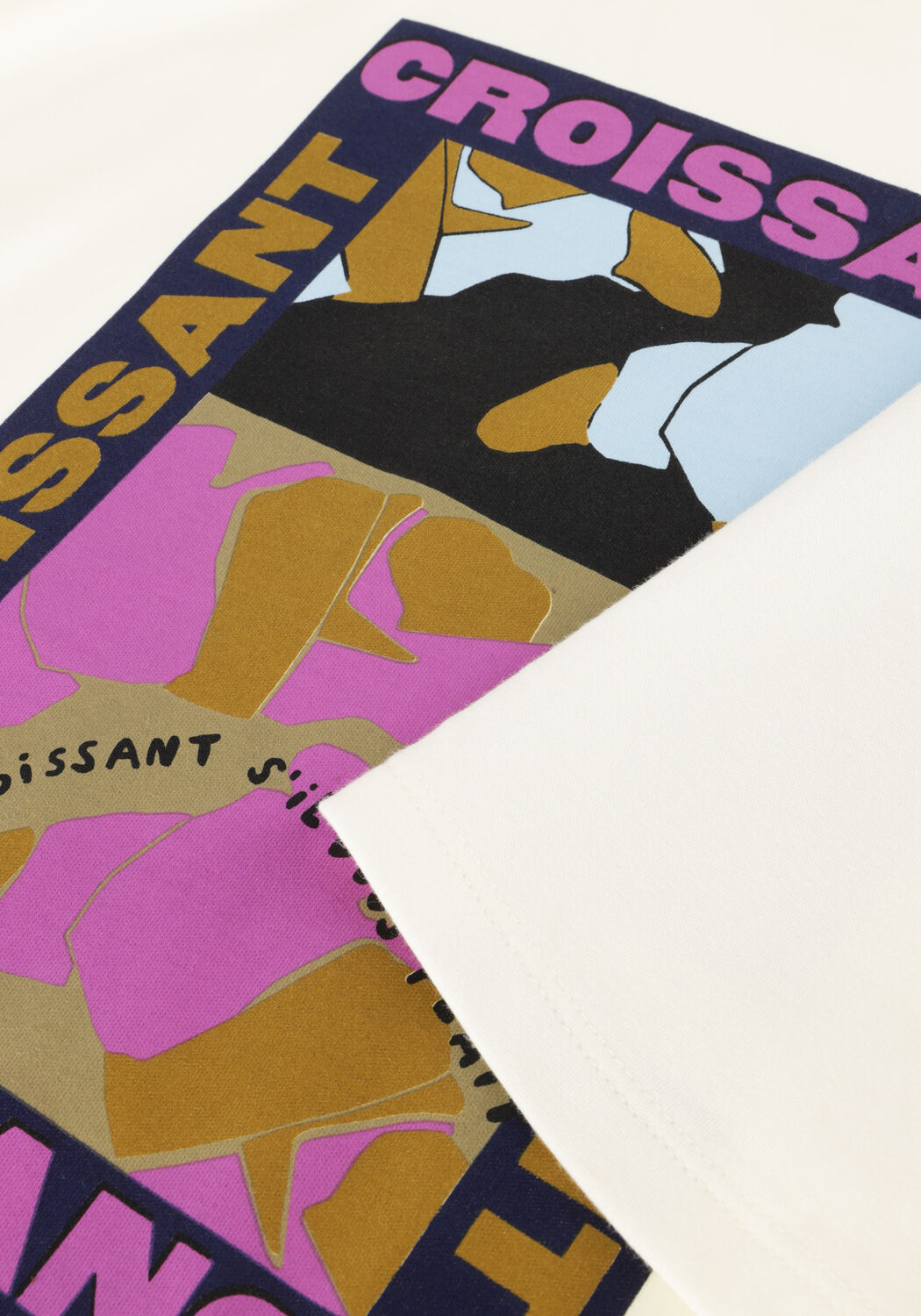 Witte POM AMSTERDAM T-shirt TSHIRT - CROISSANT ROMANE - large