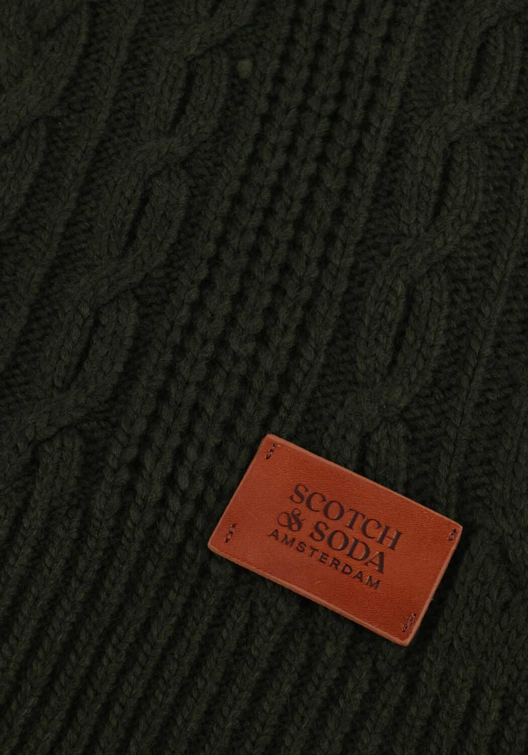 Groene SCOTCH & SODA Trui WOOL-BLEND STRUCTURE KNIT SWEATER KABEL - large