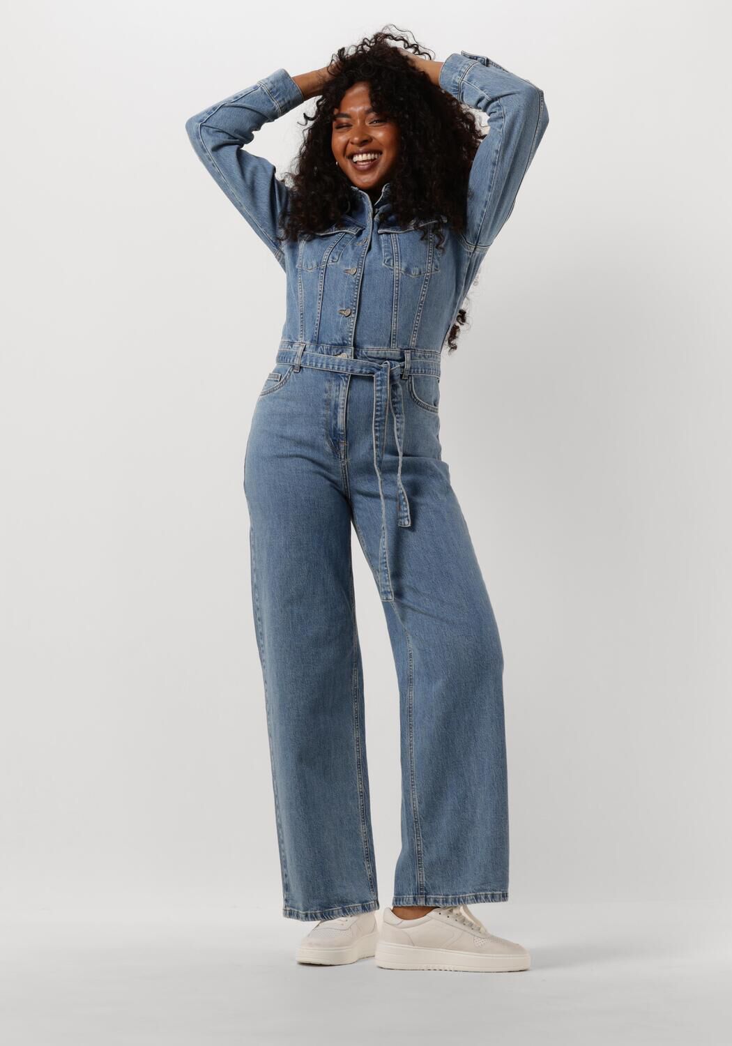 Selected Femme Blauwe Elegante Jumpsuit met Lange Mouwen Blue Dames
