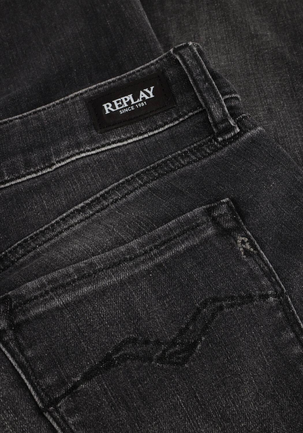 Donkergrijze REPLAY Slim fit jeans NEW LUZ BOOTCUT PANTS - large