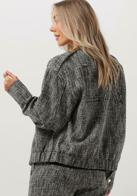 Grijze ALIX THE LABEL Jack LADIES WOVEN BOUCLE JACKET - large