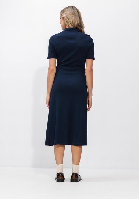 Donkerblauwe TOMMY HILFIGER Midi jurk GOLD BUTTON F+F MIDI DRESS - large