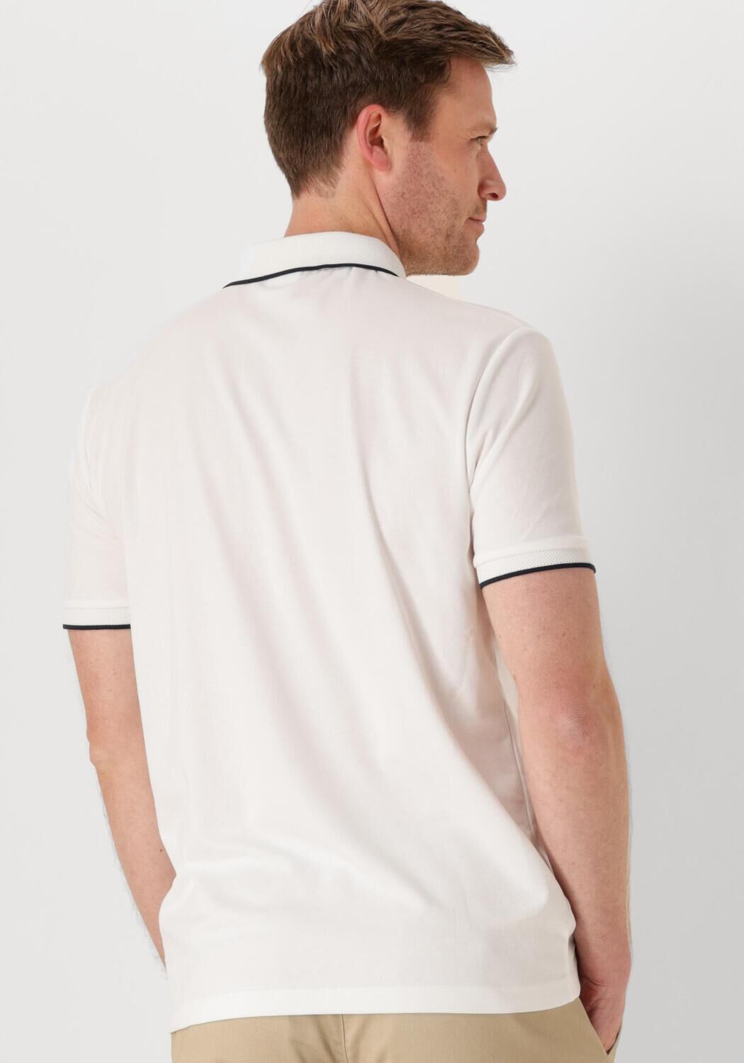 SELECTED HOMME Heren Polo's & T-shirts Slhfave Sport Zip Ss Polo Noos Wit