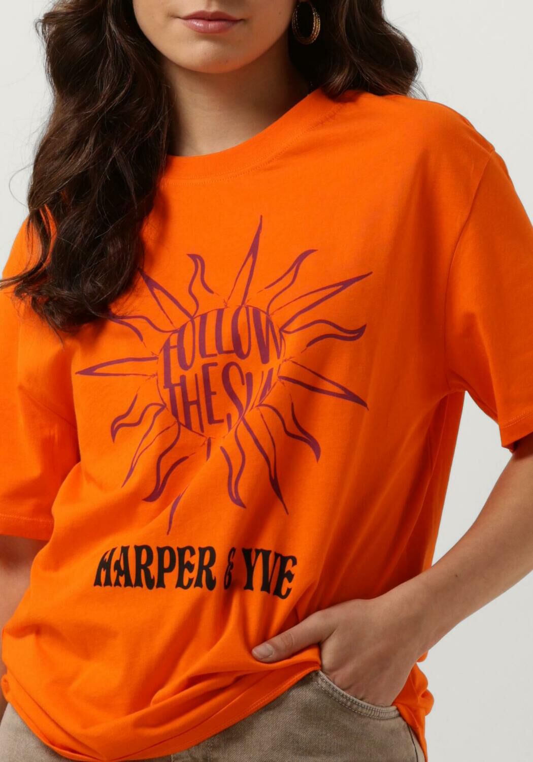 HARPER & YVE Dames Tops & T-shirts Followthesun-ss Oranje