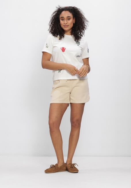 Beige OBJECT Broeken OBJFRAME RE MW SHORTS - large