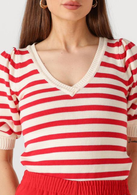 Rode POM AMSTERDAM Trui STRIPED SCARLET - large