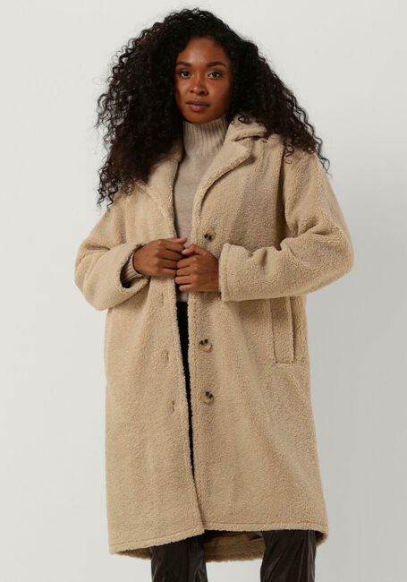 Ecru SELECTED FEMME Teddy jas LANA TEDDY COAT B - large