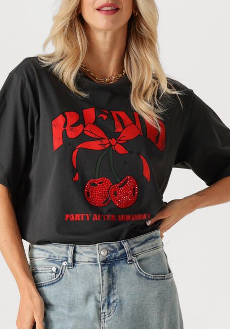 Zwarte REFINED DEPARTMENT T-shirt MAGGY - large