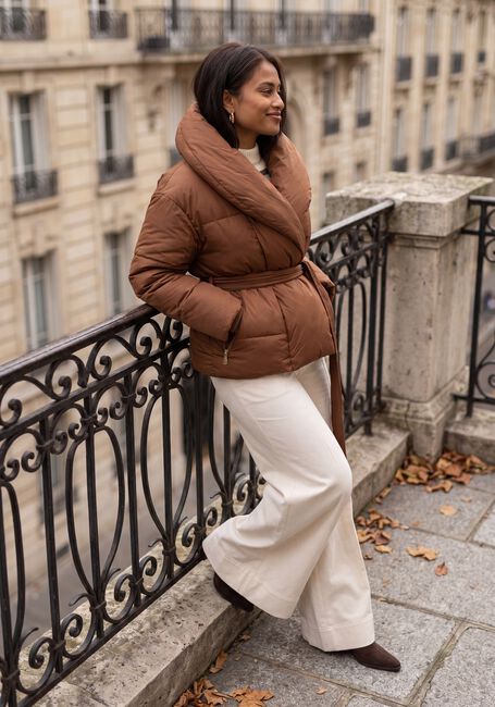 Bruine JOSH V Gewatteerde jas CHARLOTTE COAT - large