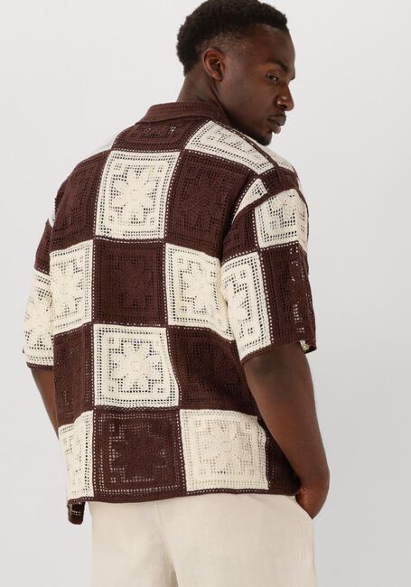 Bruine WOODBIRD Casual overhemd WBBANKS CROCHET KNIT - large