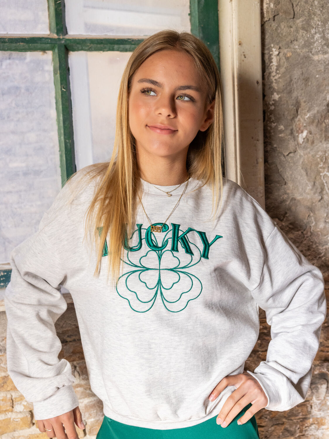 Lichtgrijze LOOXS 10sixteen Sweater 2531-5308 - large