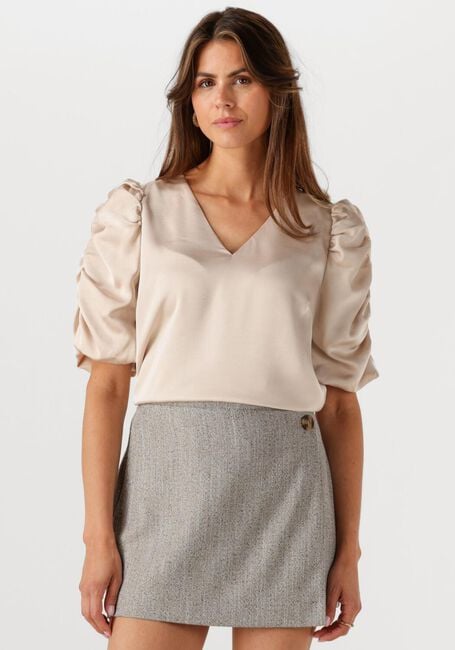 Beige NEO NOIR Blouses ELBA HEAVY SATEEN BLOUSE - large