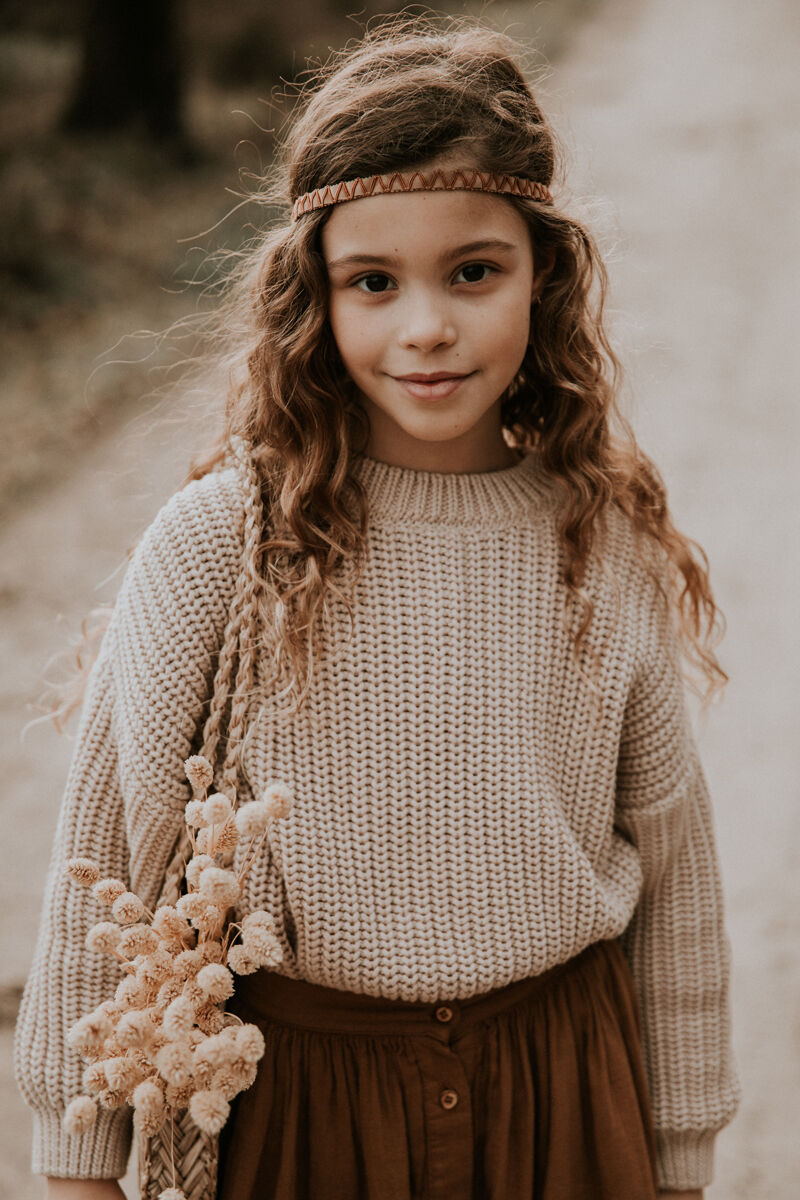 YUKI KIDSWEAR Meisjes Truien & Vesten Chunky Knitted Sweater Beige