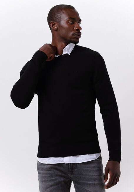 Zwarte CALVIN KLEIN Sweater SUPERIOR WOOL CREW NECK SWEATER - large