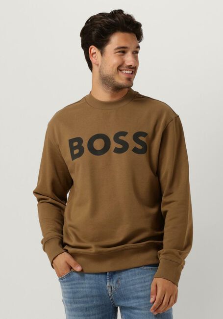 Olijf BOSS ORANGE Trui WEBASICCREW - large