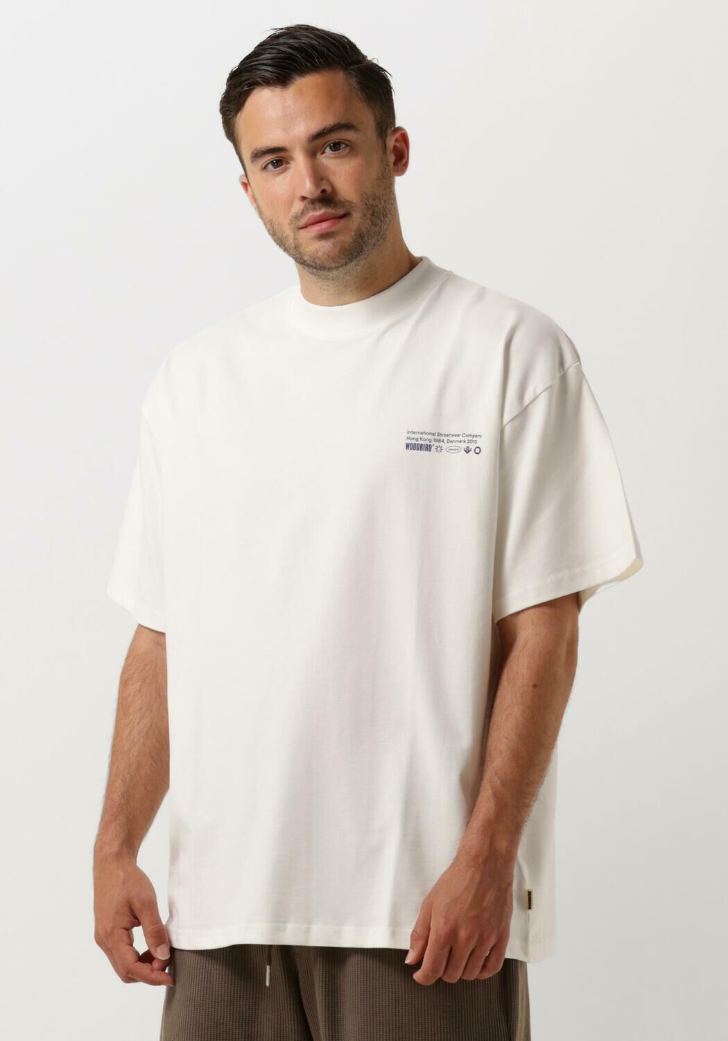 Gebroken wit WOODBIRD T shirt WBBOSE TECH TEE Omoda