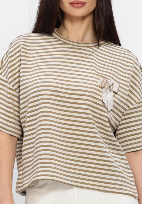 Beige SUMMUM Tops & T-shirts TOP STRIPED SCUBA - large