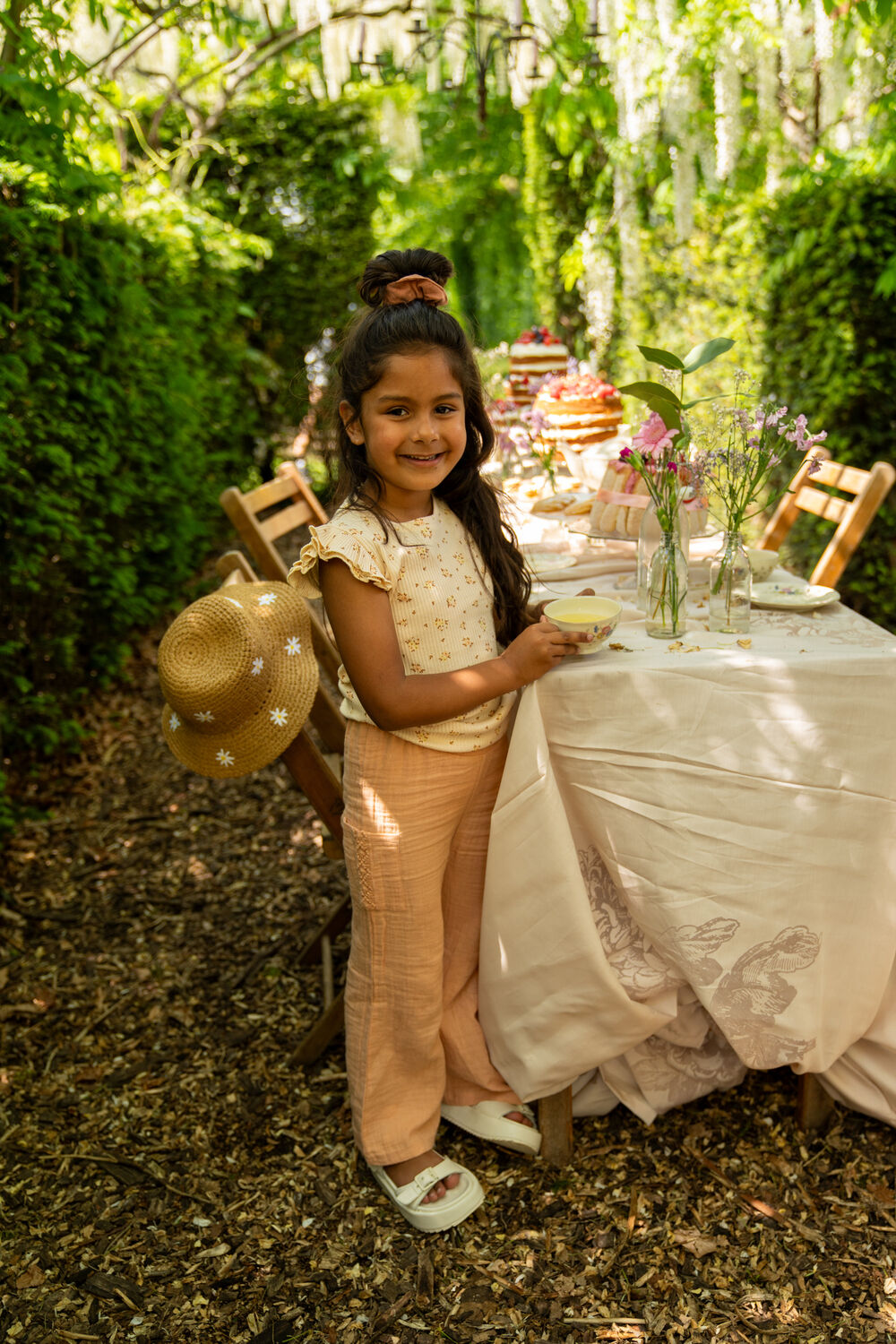 Roze KOKO NOKO Wijde broek P54901 - large