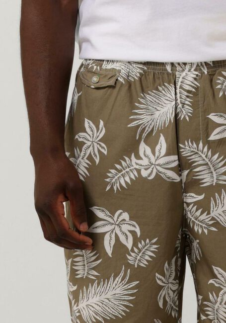 Khaki SCOTCH & SODA Korte broek SEASONAL RELAXED STRAIGHT - PRINTED POPLIN BERMUDA - large