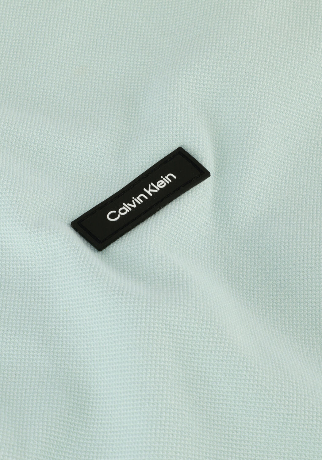 Lichtblauwe CALVIN KLEIN Polo STRETCH PIQUE SLIM BUTTON POLO - large