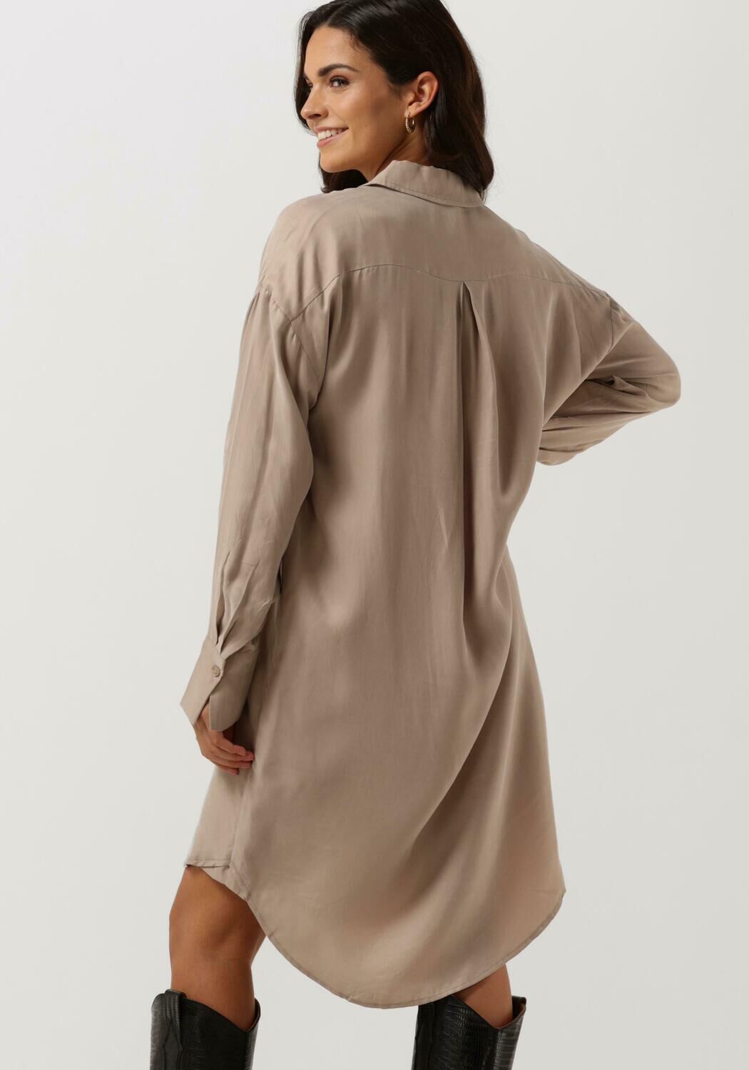 beige simple mini jurk emmy wv cupro 22 3