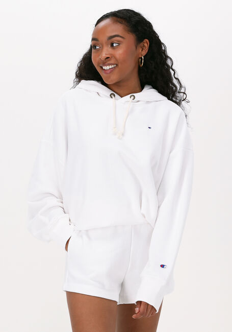 Witte CHAMPION Trui HOODED SWEATSHIRT DMS PLAIN - large