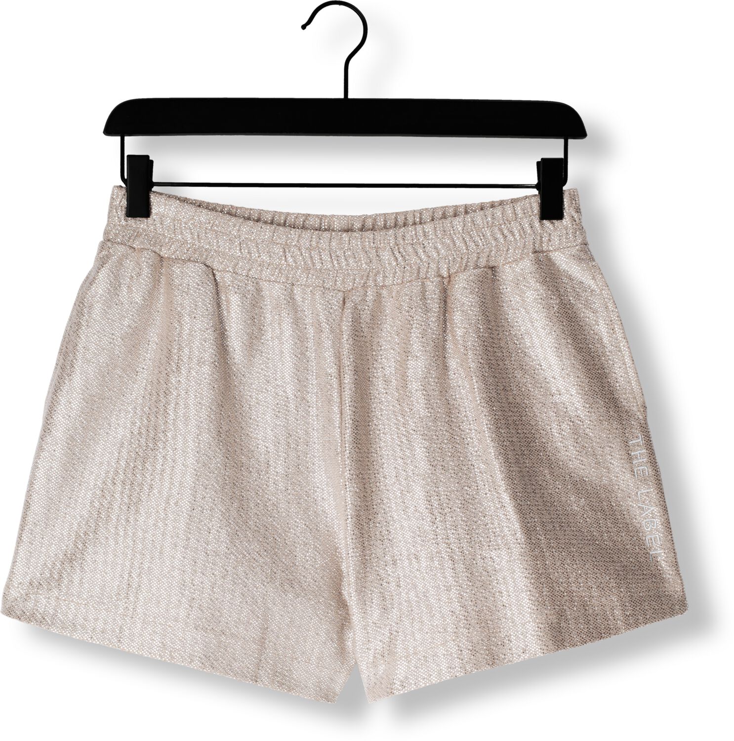 ALIX THE LABEL Dames Broeken Ladies Woven Foil Shorts Zilver