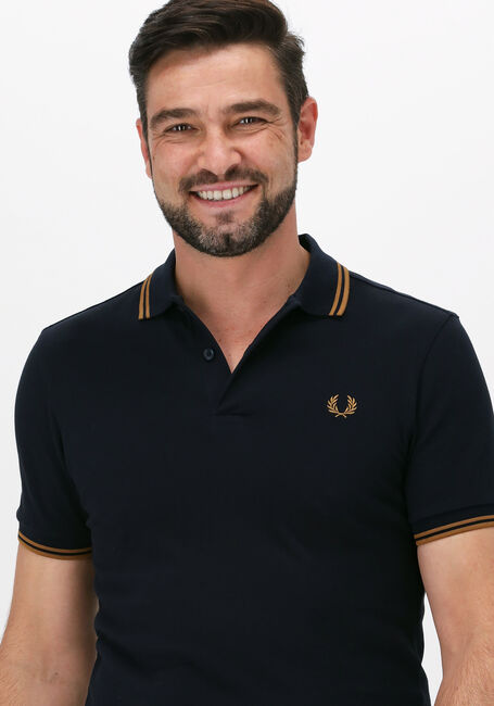 Donkerblauwe FRED PERRY Polo TWIN TIPPED FRED PERRY SHIRT - large
