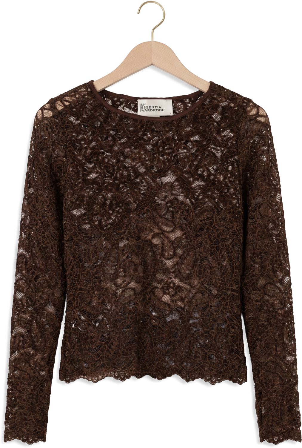 MY ESSENTIAL WARDROBE Dames Blouses Mwsalvi Ls Lace Blouse Bruin