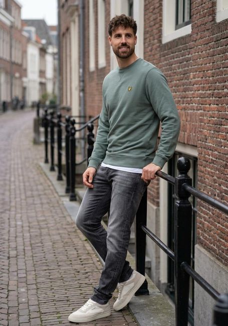 Groene LYLE & SCOTT Sweater CREW NECK SWEATSHIRT - large