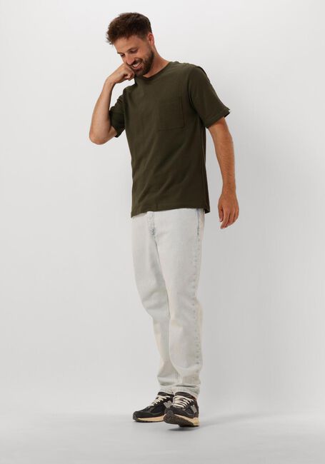 Donkergroene ANERKJENDT T-shirt AKKIKKI S/S STRUCTURE TEE - large